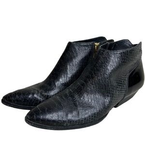 Sigerson Morrison snake print ankle booties